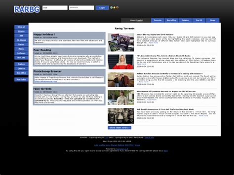 RARBG Rarbg Index page.